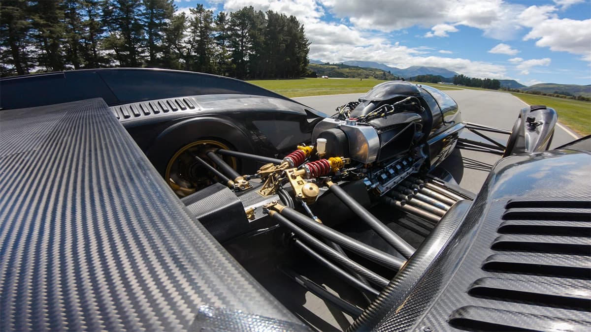 Rodin designed this 4-liter twin-turbo V10 engine from scratch - and has the means to build it in-house too