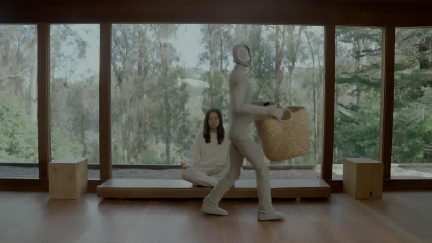 Neo Gamma quietly does laundry while you have time to sit in Lotus Pose and meditate
