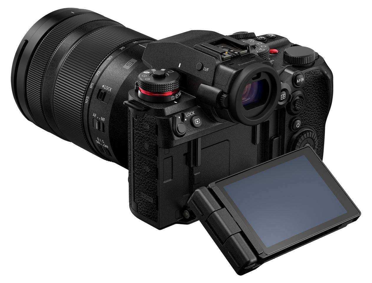 The S1RII gets an OLED live viewfinder and a flexible articulating 3-inch touchscreen