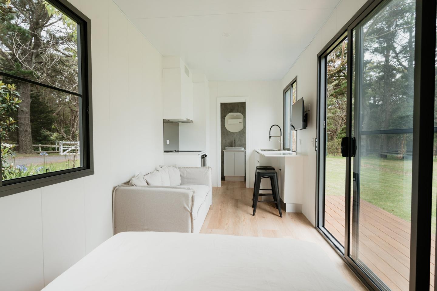 The Shelly's interior looks light-filled thanks to its generous glazing