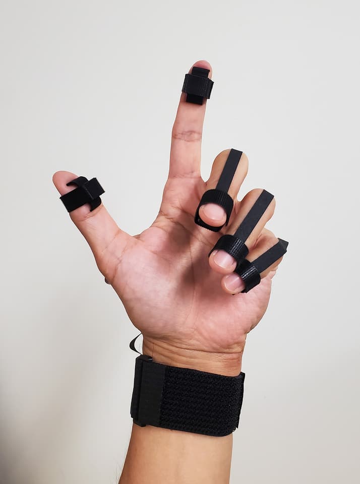 The wearable can go on the back of your hand, or on your fingertips, and deliver a wide range of sensations