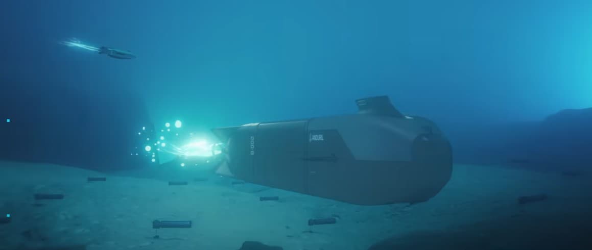 Seabed Sentry being deployed by a Diver-XL robotic submarine