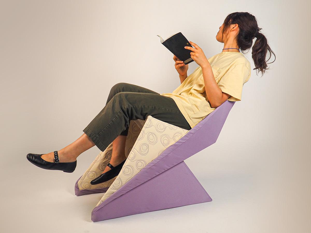 Even with a reclined angle, this lounge chair appears to be holding up under the weight of an adult just fine