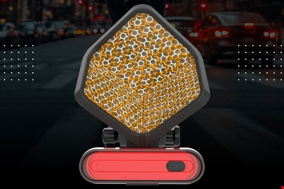The Radian Wingman comes with a traditional tail light, because every little bit helps