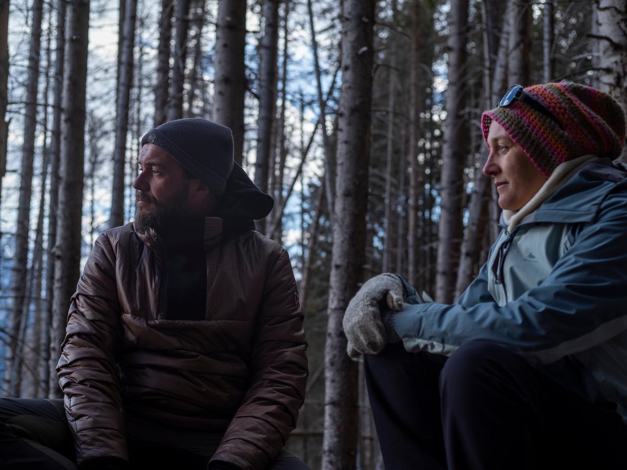 Alessandro Chiolerio and Monica Gagliano in the Italian Dolomites