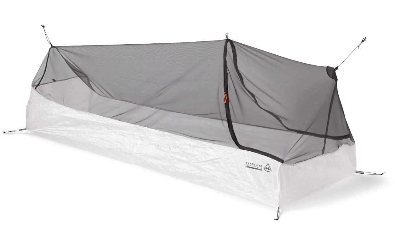 The Hyperlite Bug Bivy includes guy-out points for flexible pitching