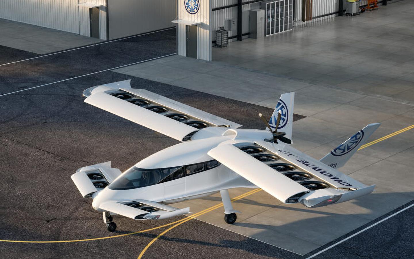 A rendering of a taxiing Cavorite X7 in white