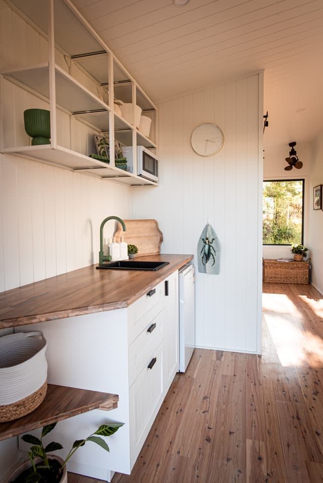The Bellbird's kitchen is basic as standard, though can be upgraded with more appliances