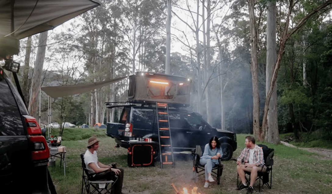 The Oztent Apex 1600 offers area spotlights for camp and interior lighting for bedtime