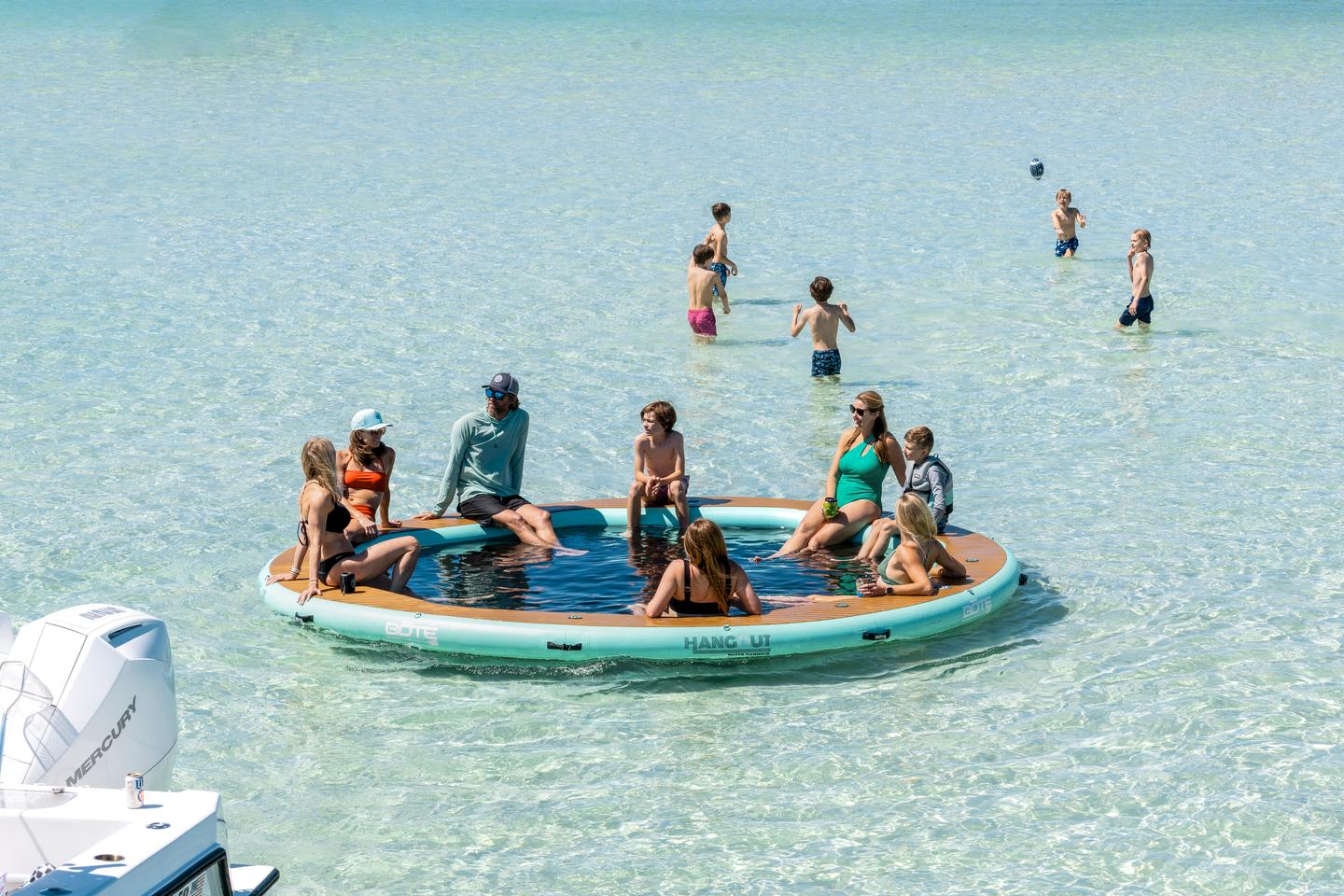 Enjoying idyllic waters with the Bote Hangout 15