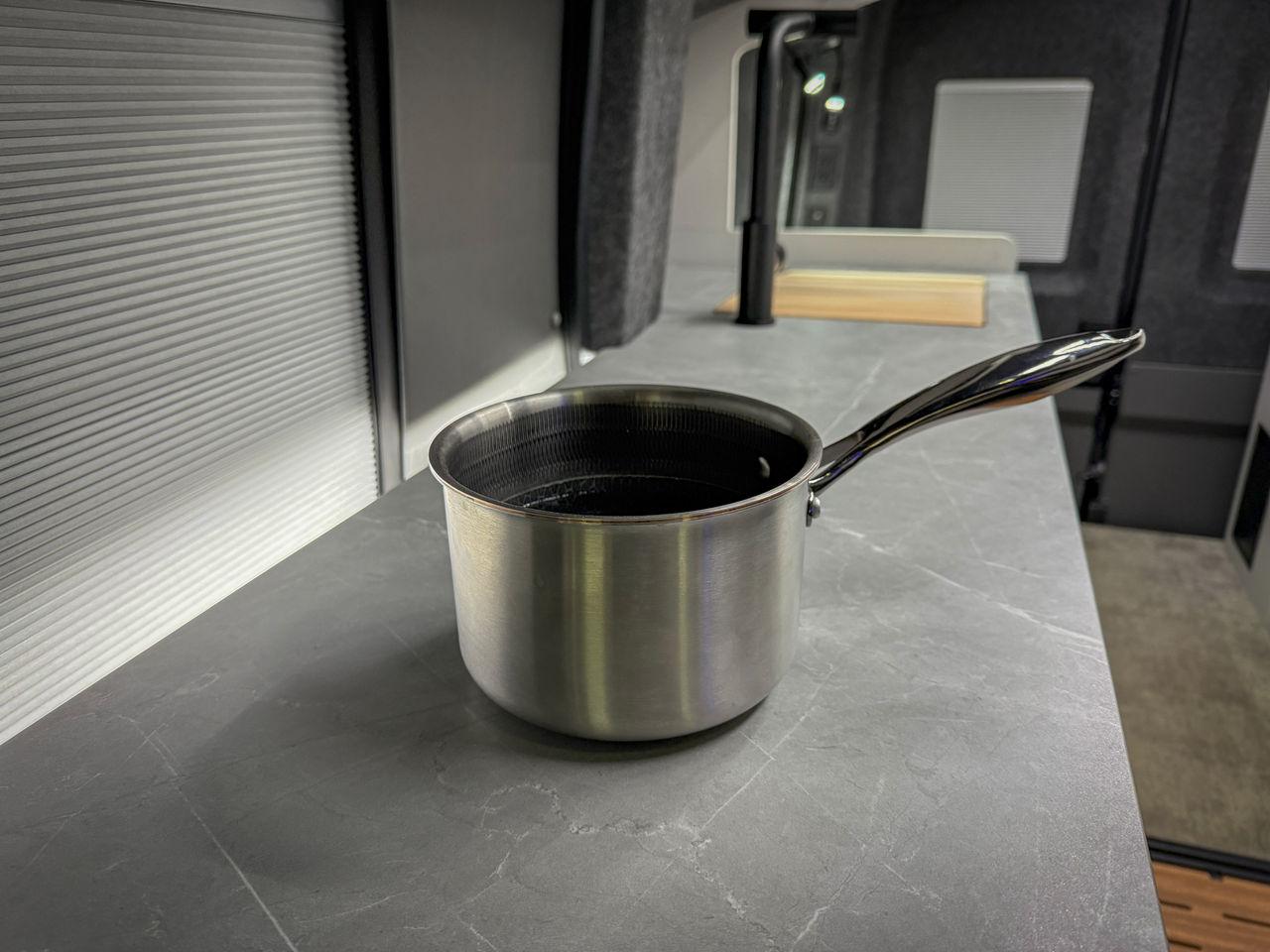 Putting the hidden induction cooktop to use