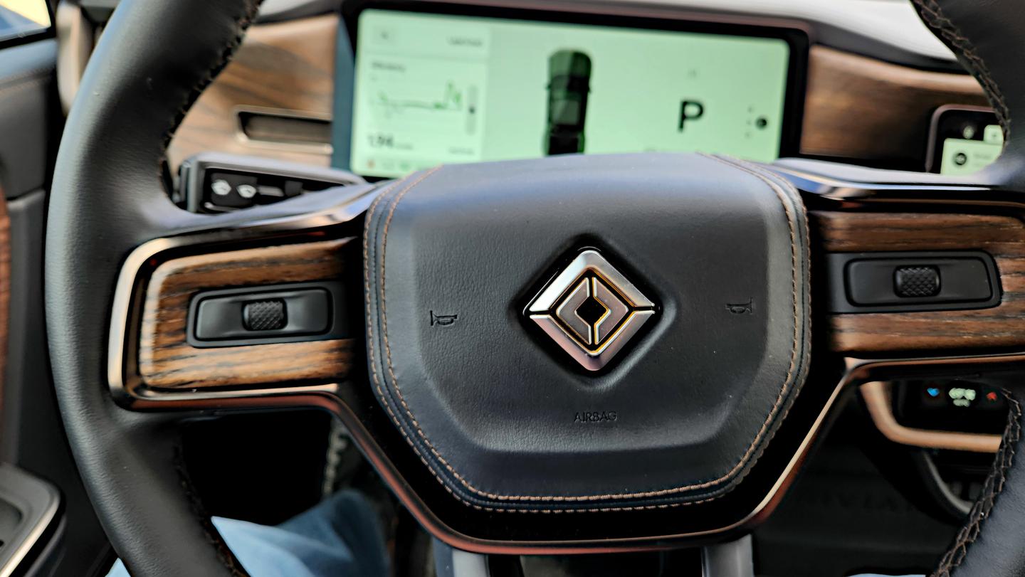 The controls to either side of the steering wheel are universal and their use will depend on what's selected on the infotainment screen