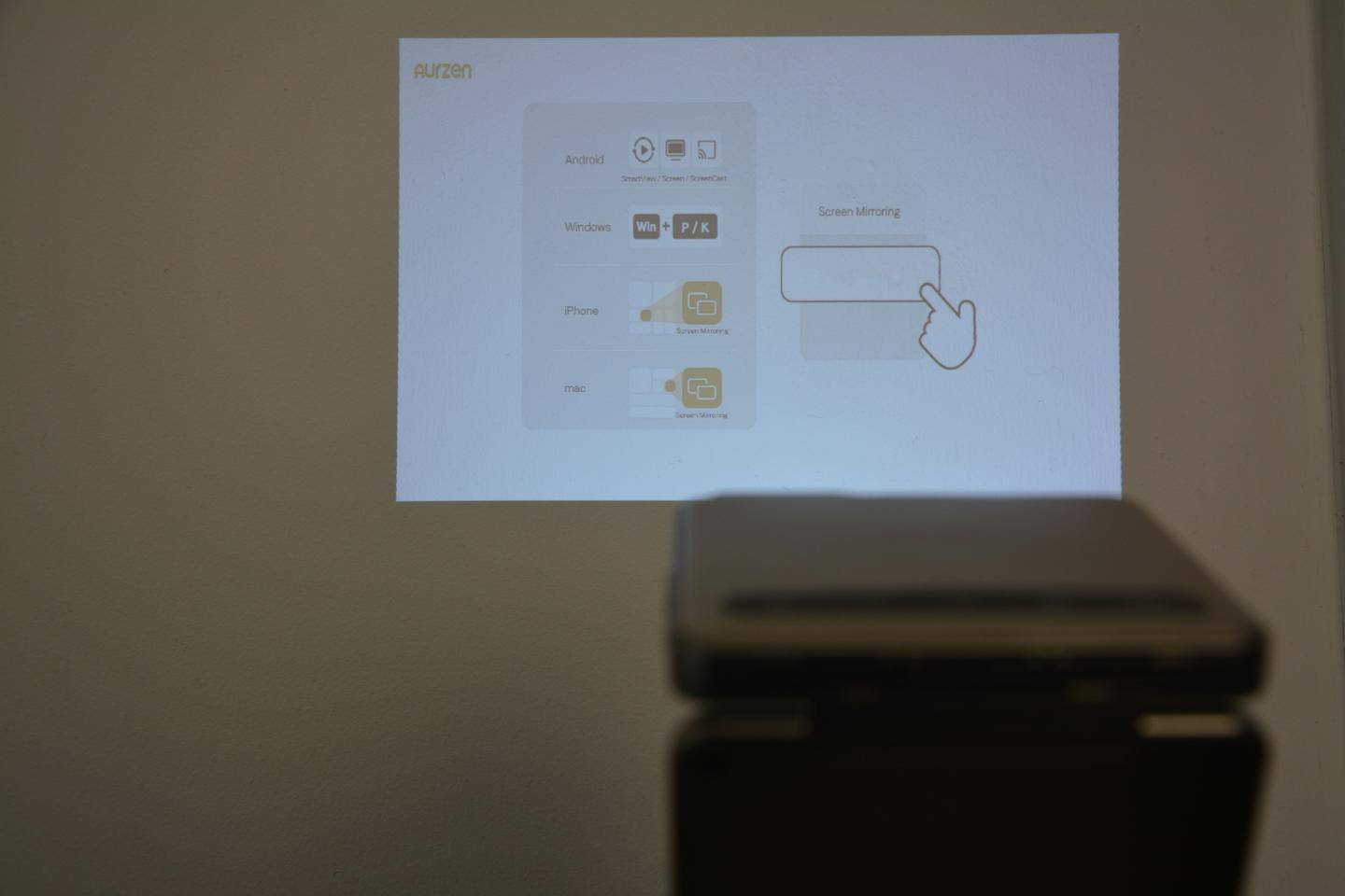 Despite only putting out 100 lumens, the Zip's homepage proved surprisingly bright in a daylit room