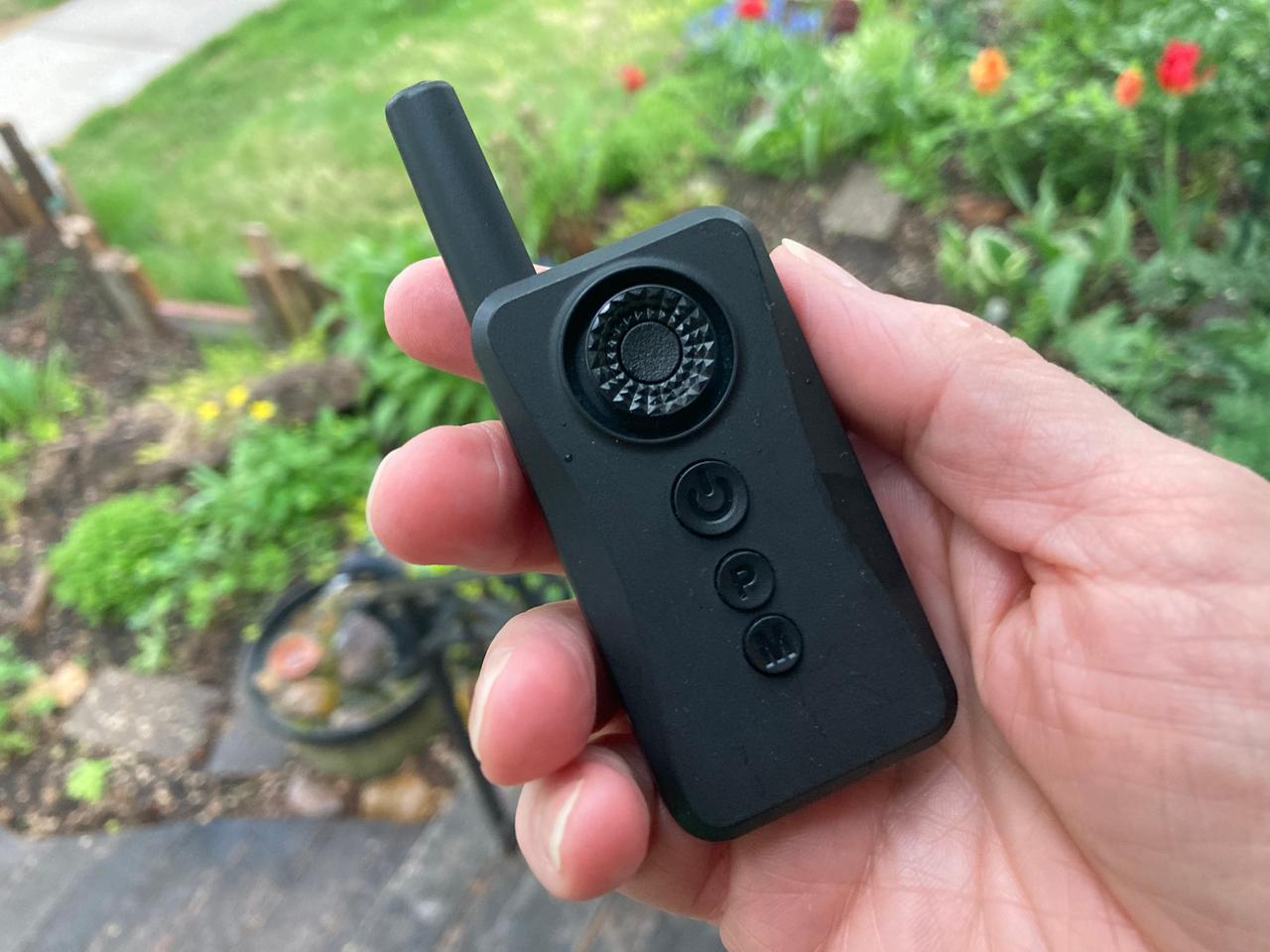 The mini remote can be clipped to a belt or pocket, and allows for basic control of the robot