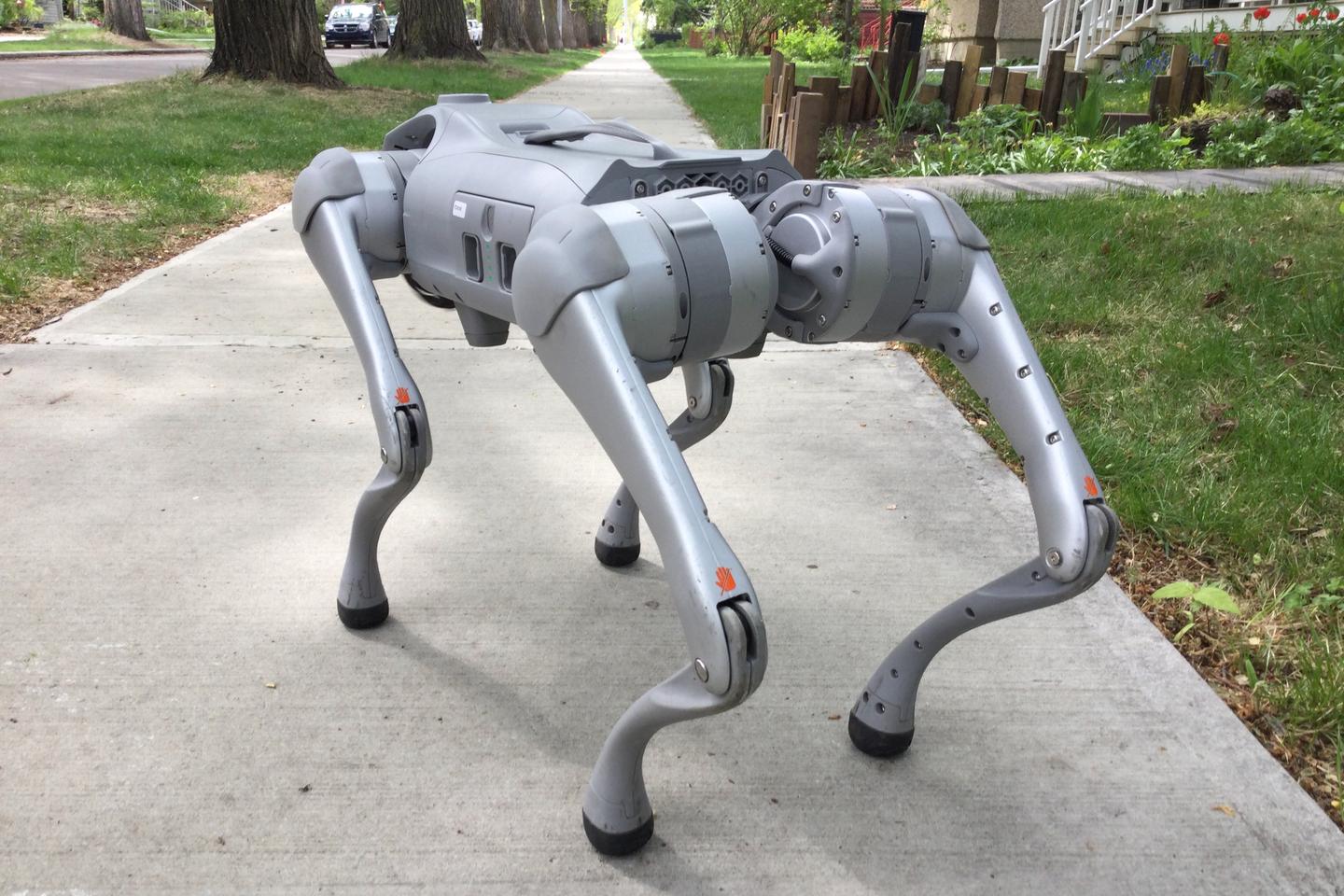 With "the pedal to the metal," the bot can run at about 13 km/h (8 mph)