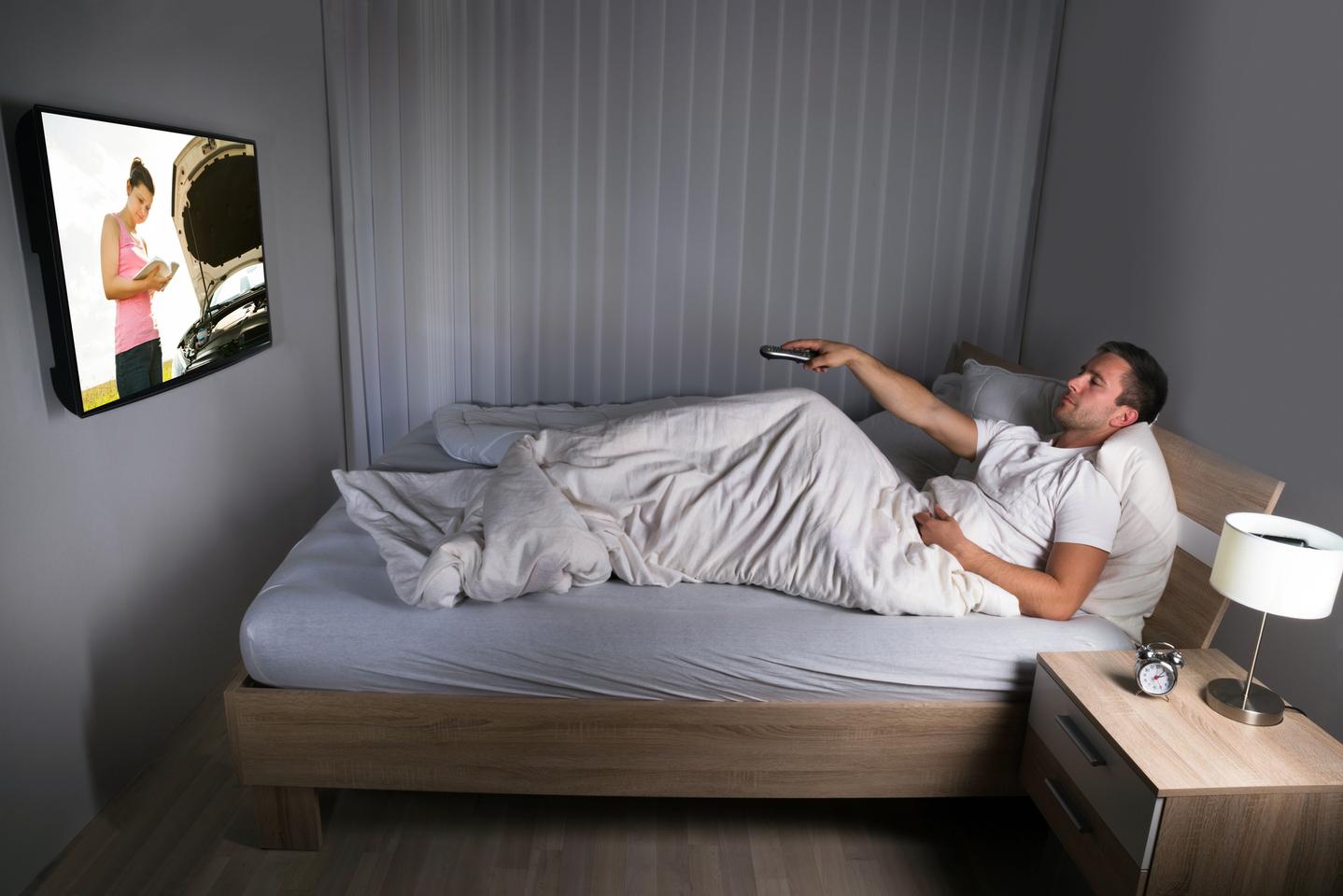 Bed rotting involves watching TV in bed all day, without the pressure of being productive