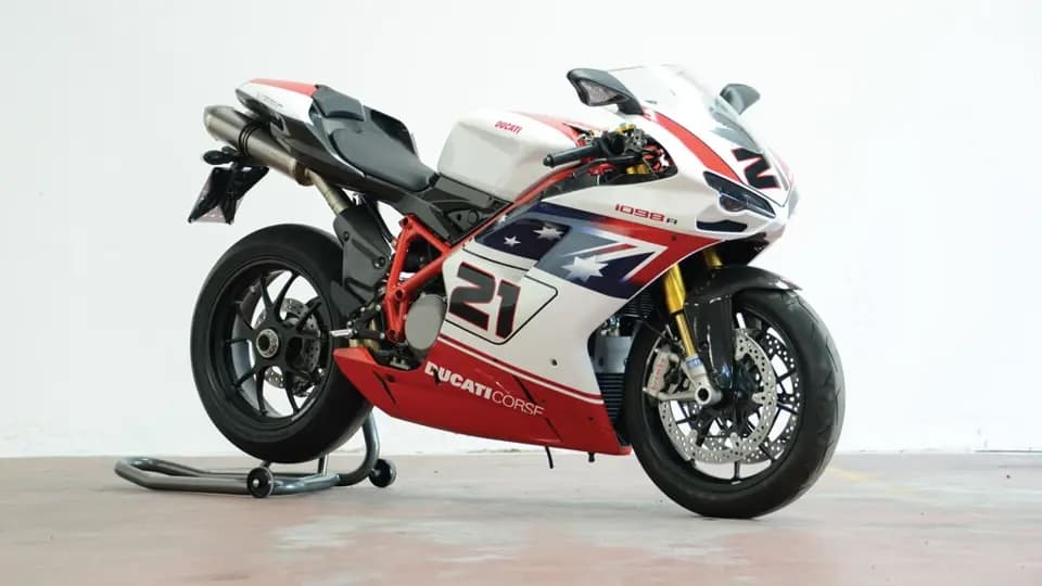 Four of the top five prices fetched by the Ducati 1098 at auction were achieved by Troy Bayliss replicas