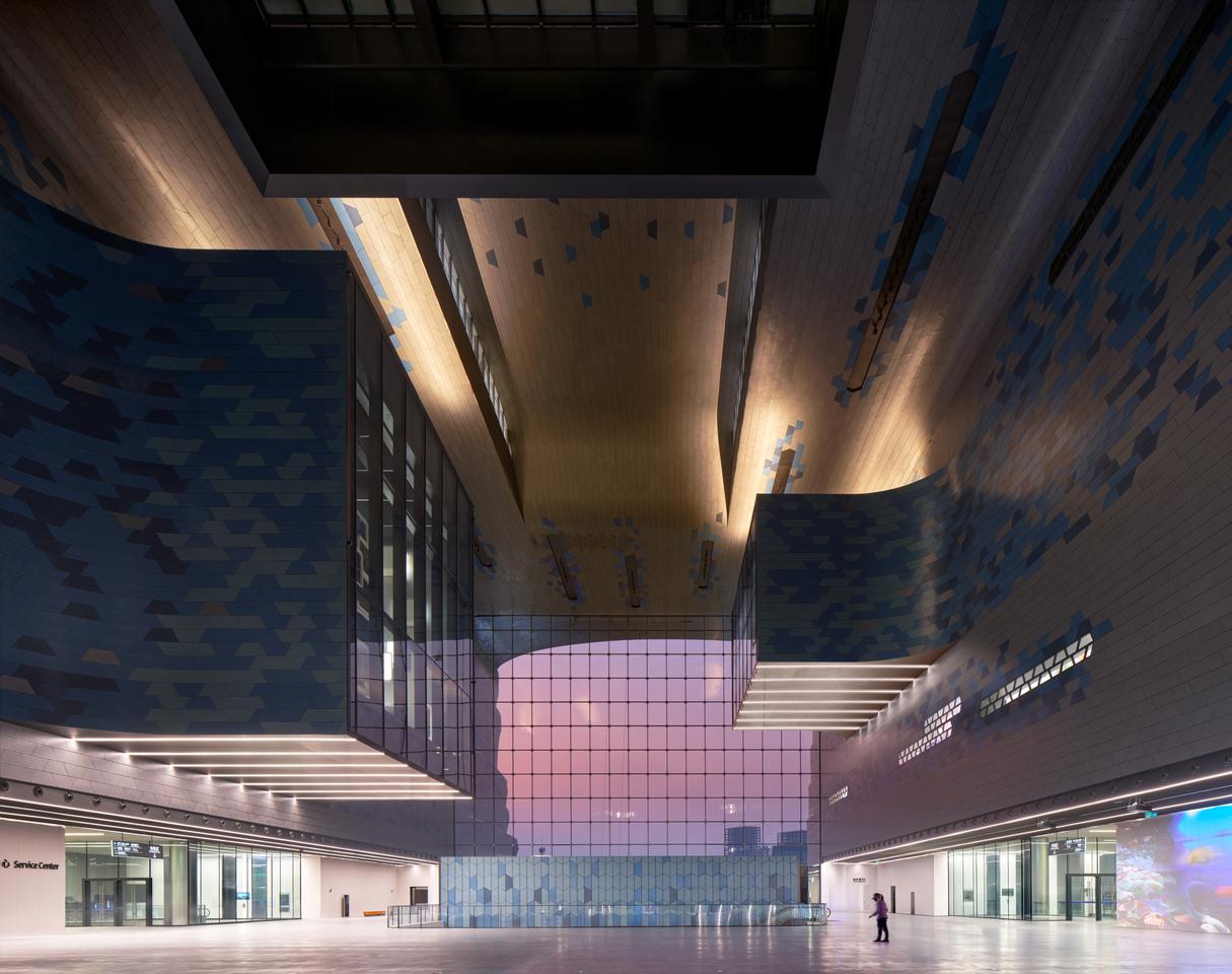 The Shenzhen Science & Technology Museum's interior measures a massive 128,276 sq m (roughly 1.38 million sq ft)