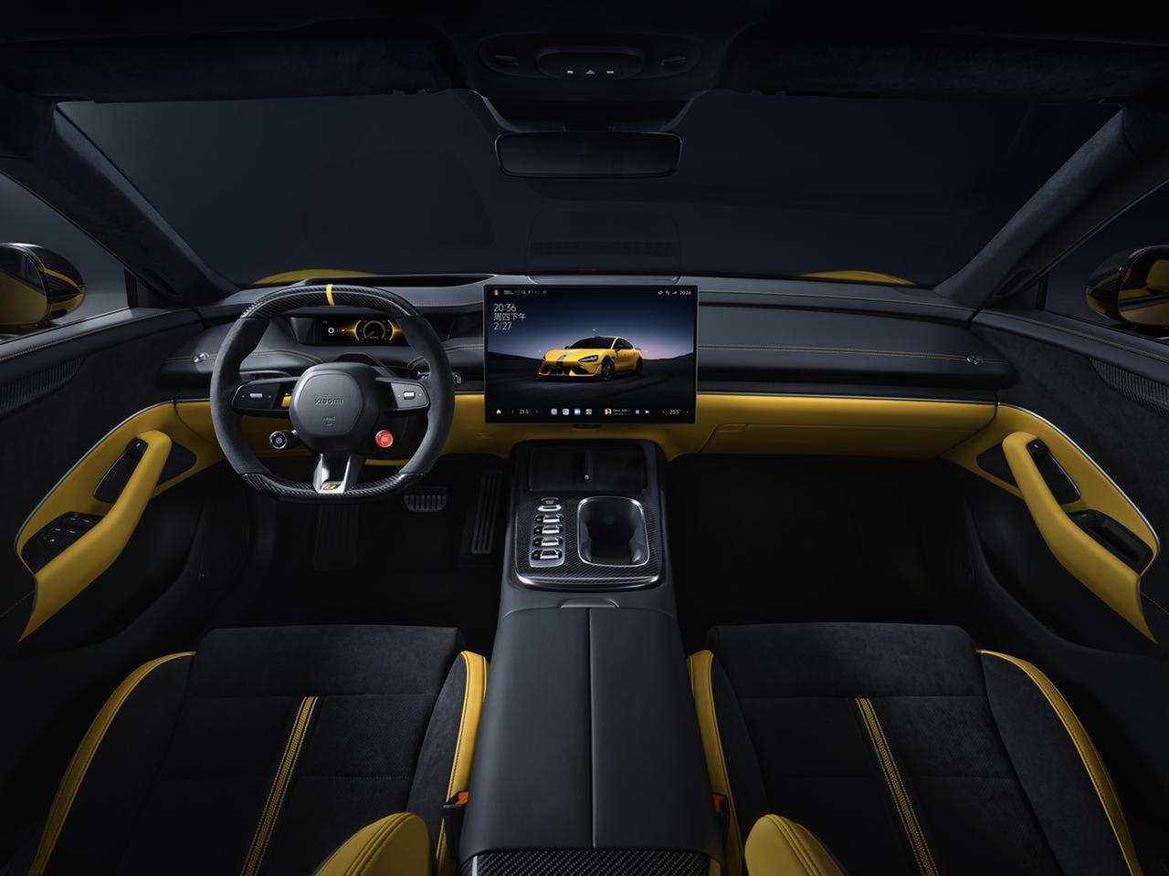 The cockpit of the Xiaomi SU7 Ultra