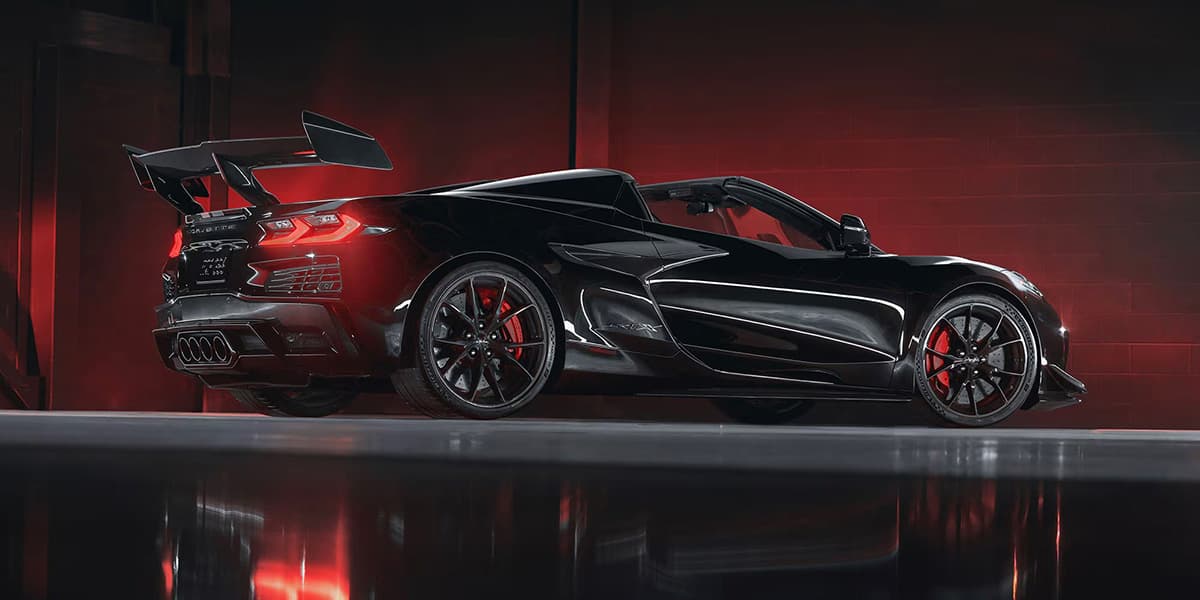 The outrageous Carbon Fiber package adds a spoiler and other lightweight bits to increase downforce to a whopping 1,200 lb