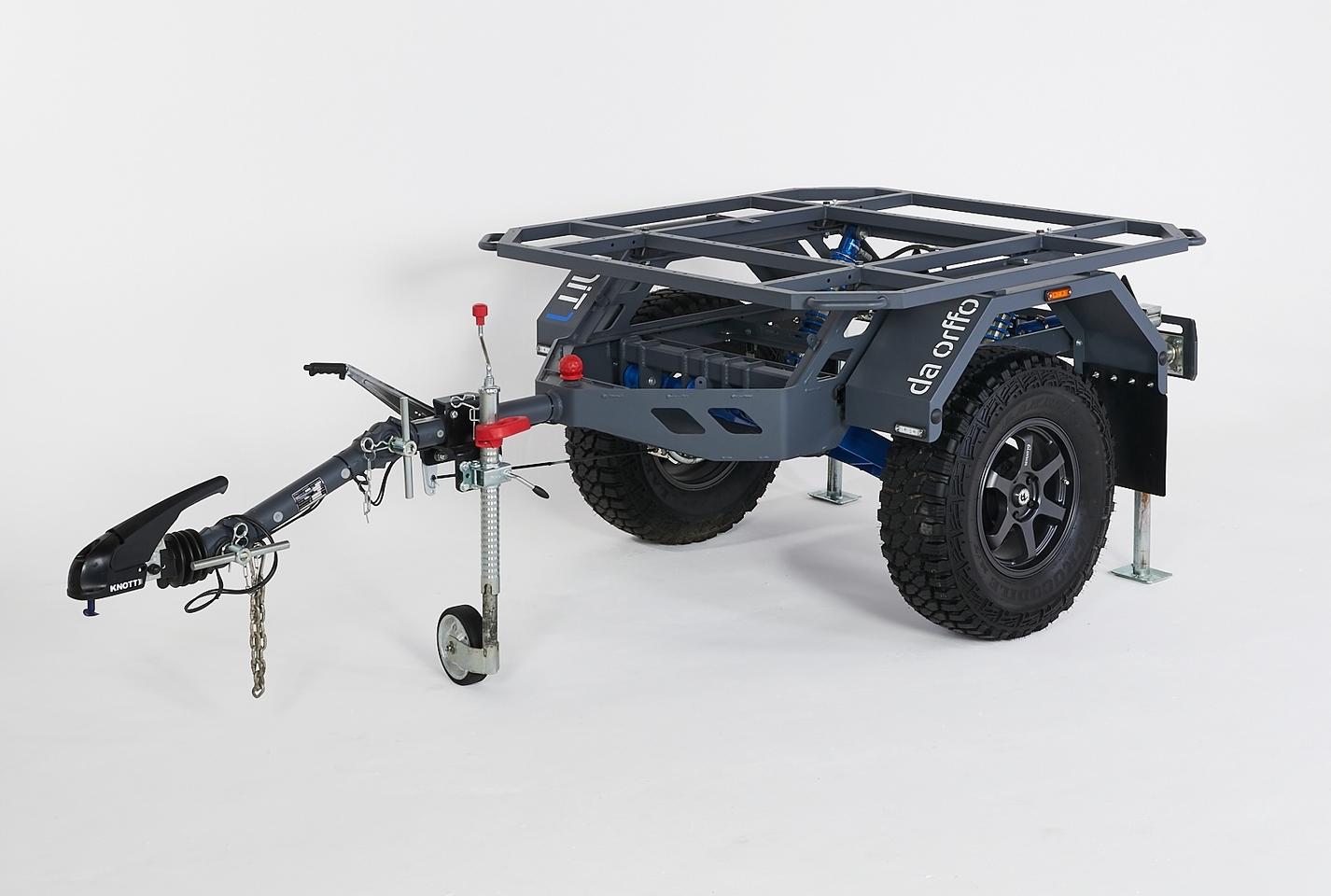 Unit 1 base trailer ready to build up into an extreme terrain-capable gear-hauler or camper