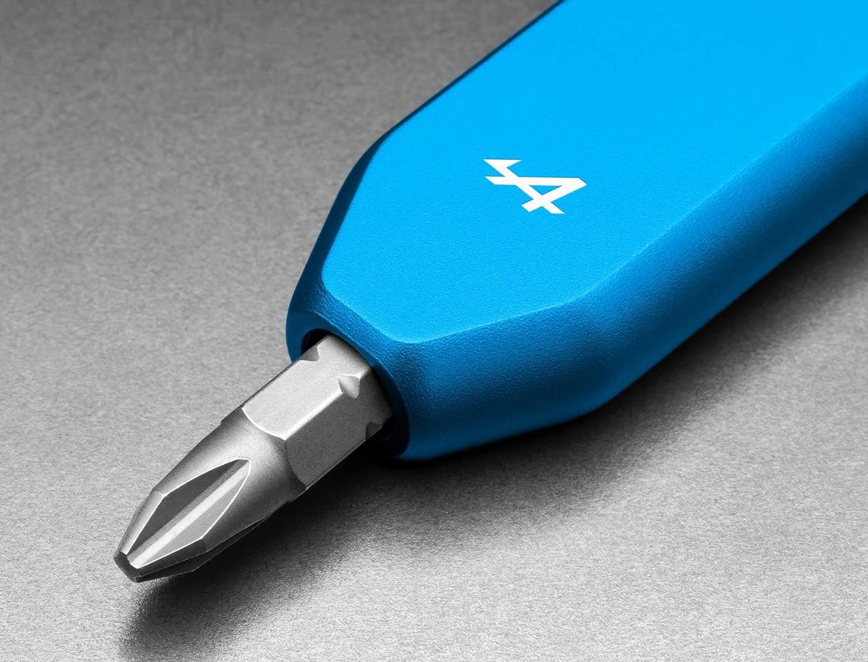 Each bit pops into place with help from a magnetic holder