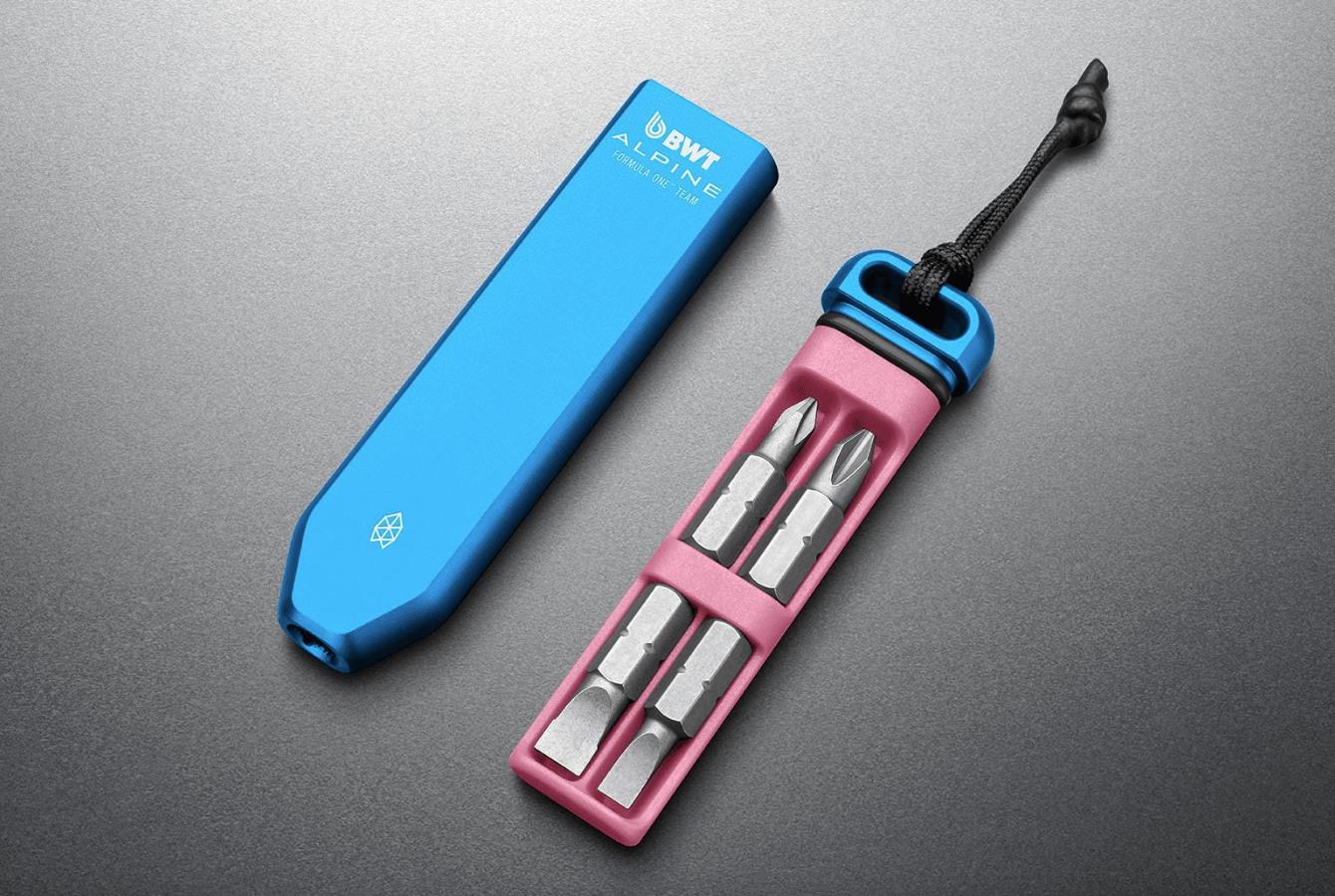 The James Brand Warrick BWT Alpine F1 Team edition hides its purpose inside a sealed slide-out bit cache
