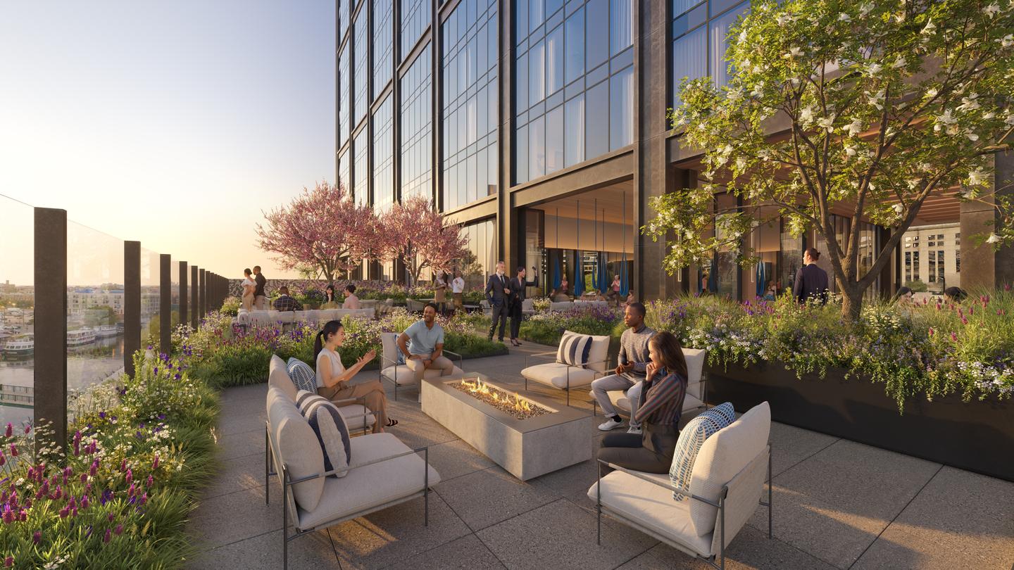 Neutral 1005 N Edison St will feature greenery filled terrace areas
